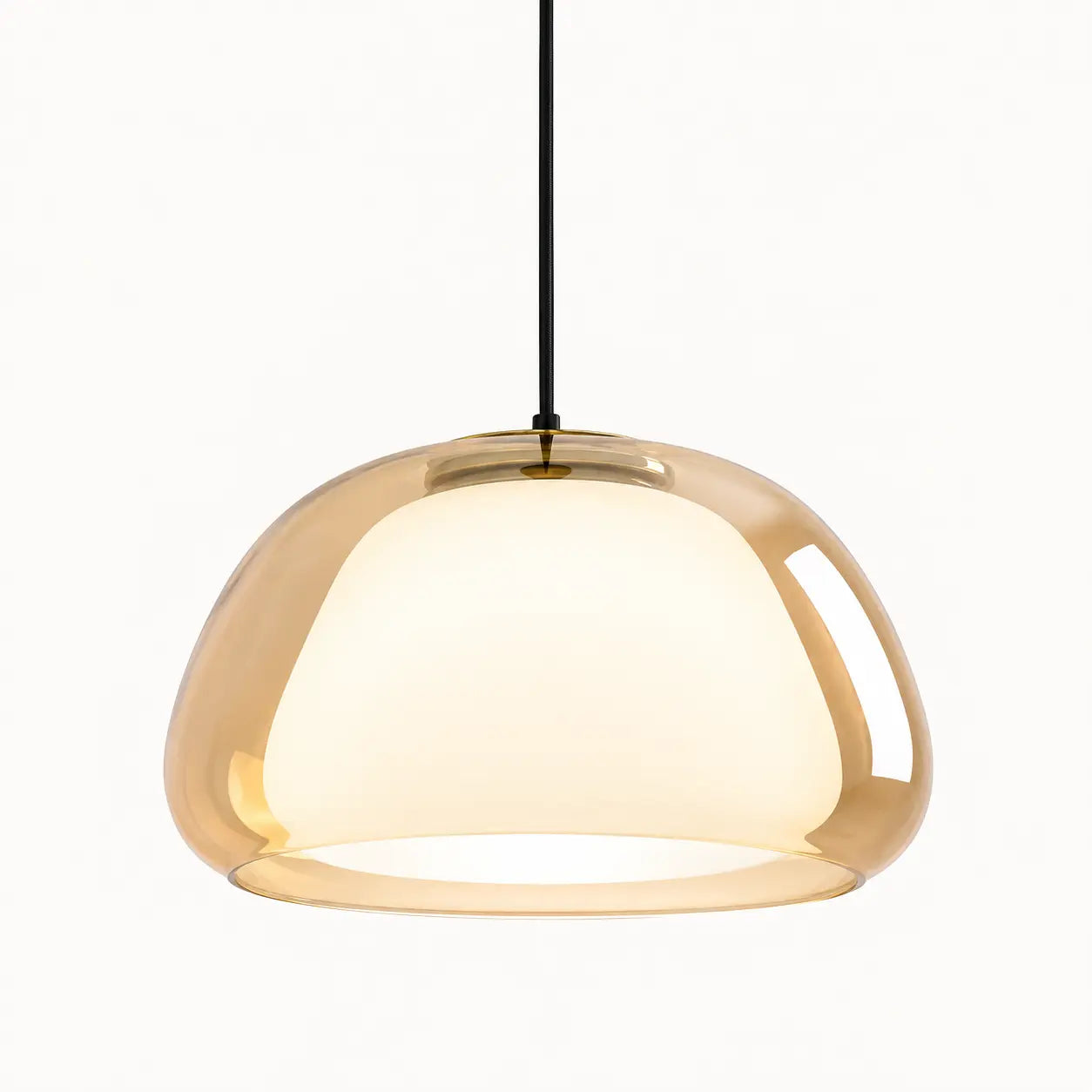 Suspension Dôme Verre Organique Design Contemporain