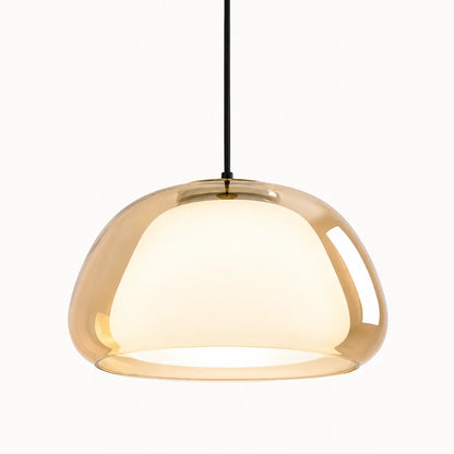 Suspension Dôme Verre Organique Design Contemporain