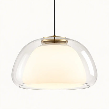 Suspension Dôme Verre Organique Design Contemporain