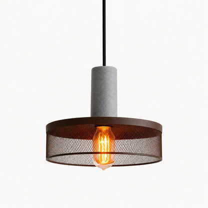 Suspension Industrielle Noire en Métal – Luminaire Vintage E27