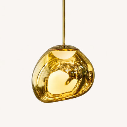 Suspension LED Design Effet Verre Fondu & Miroir