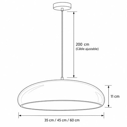 Suspension Luminaire Design en Forme de Dôme
