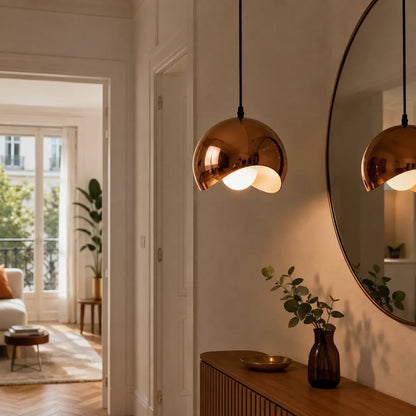 Suspension Métal Cuivré Rose Gold Design Nordique