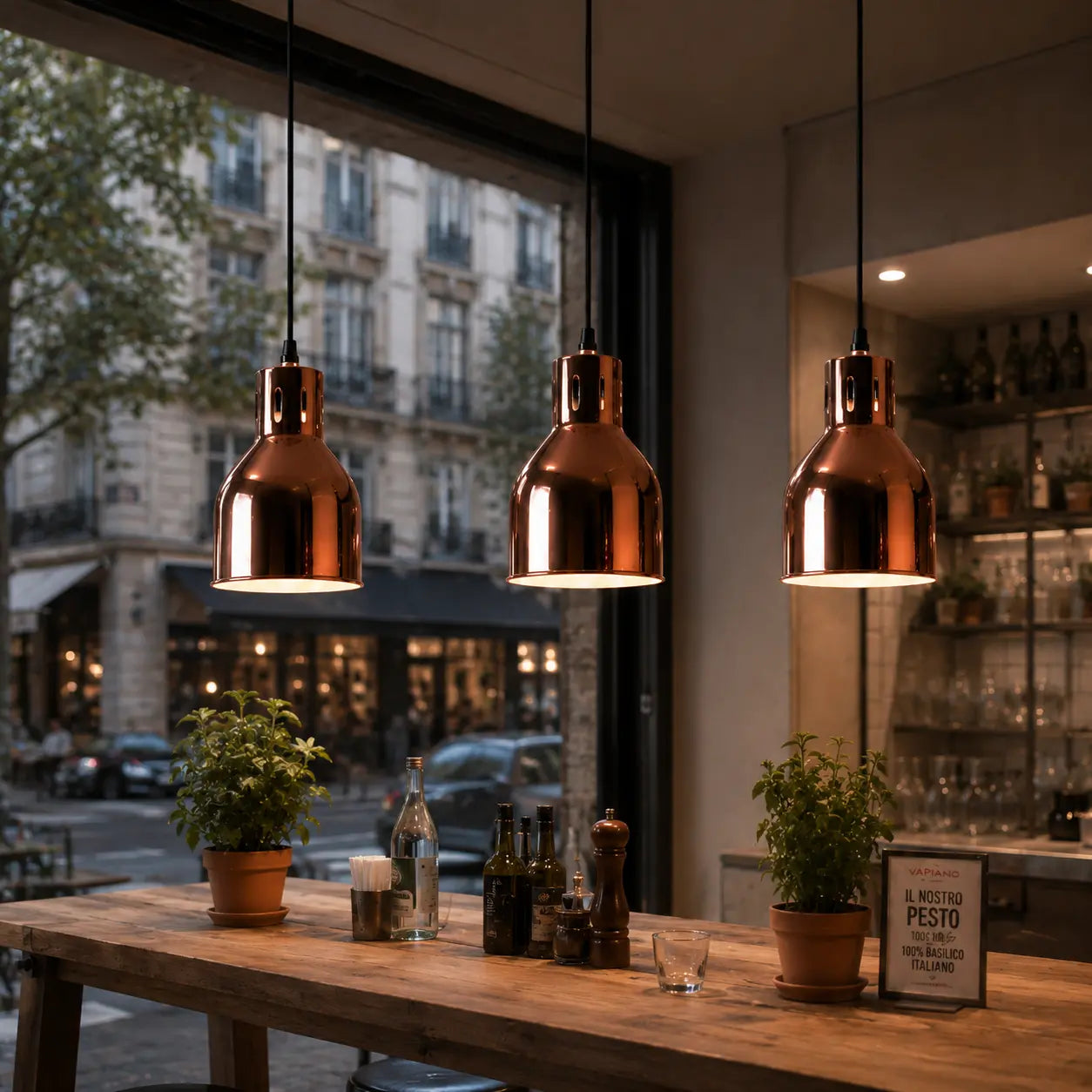 Suspension Métal Cuivré Rose Gold Design Nordique