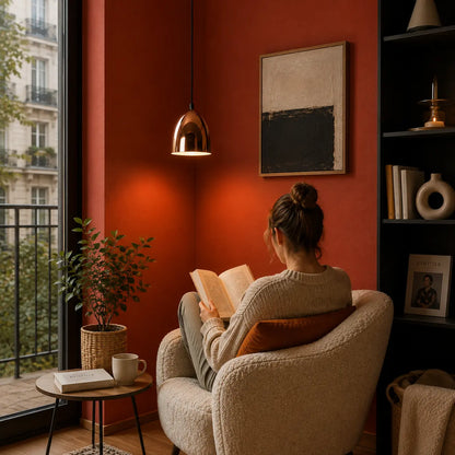 Suspension Métal Cuivré Rose Gold Design Nordique