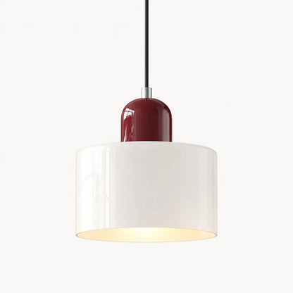 Suspension Verre Bicolore Design Bauhaus E27