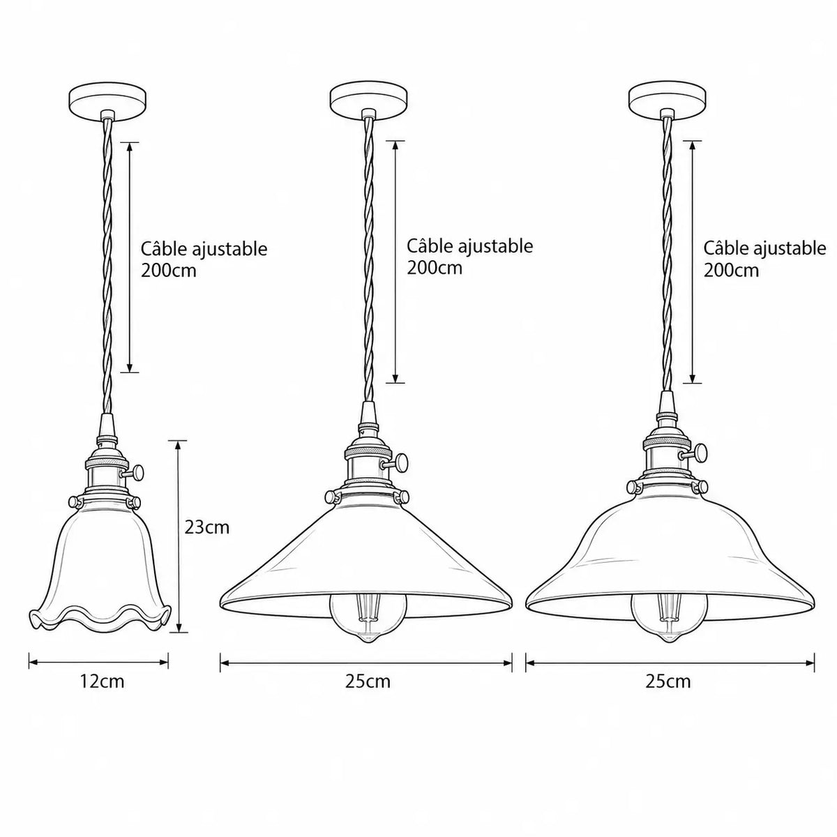 Suspension Vintage en Verre Vert et Laiton – Luminaire Rétro E27