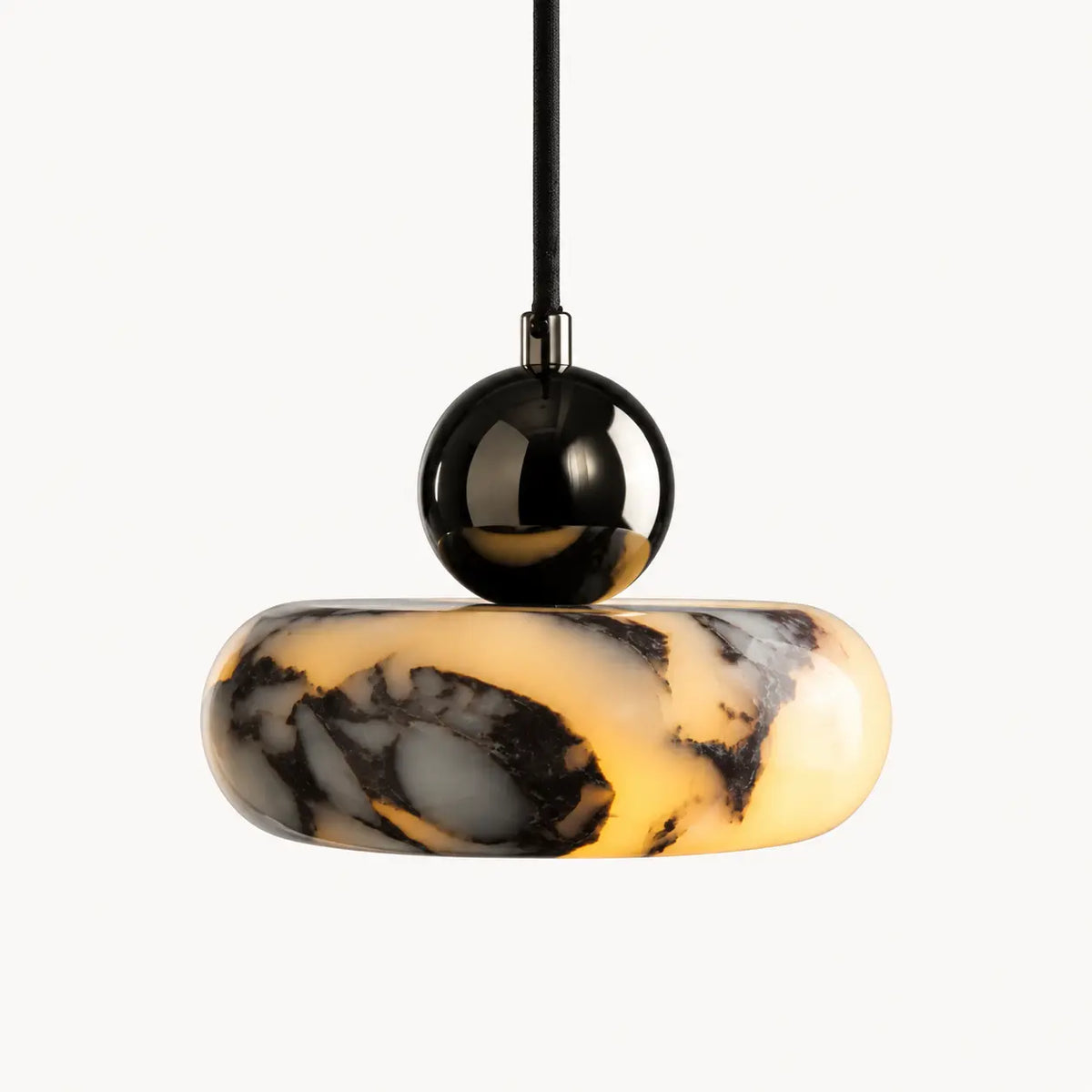 Suspension Marbre Design Sculptural Mid-Century