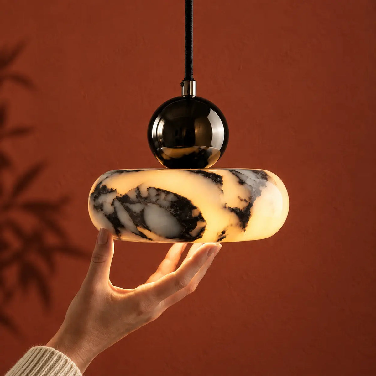 Suspension Marbre Design Sculptural Mid-Century