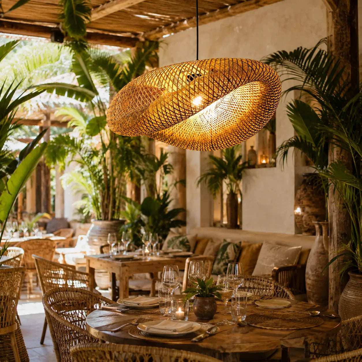 Suspension en Bambou Tressé Design & Naturelle