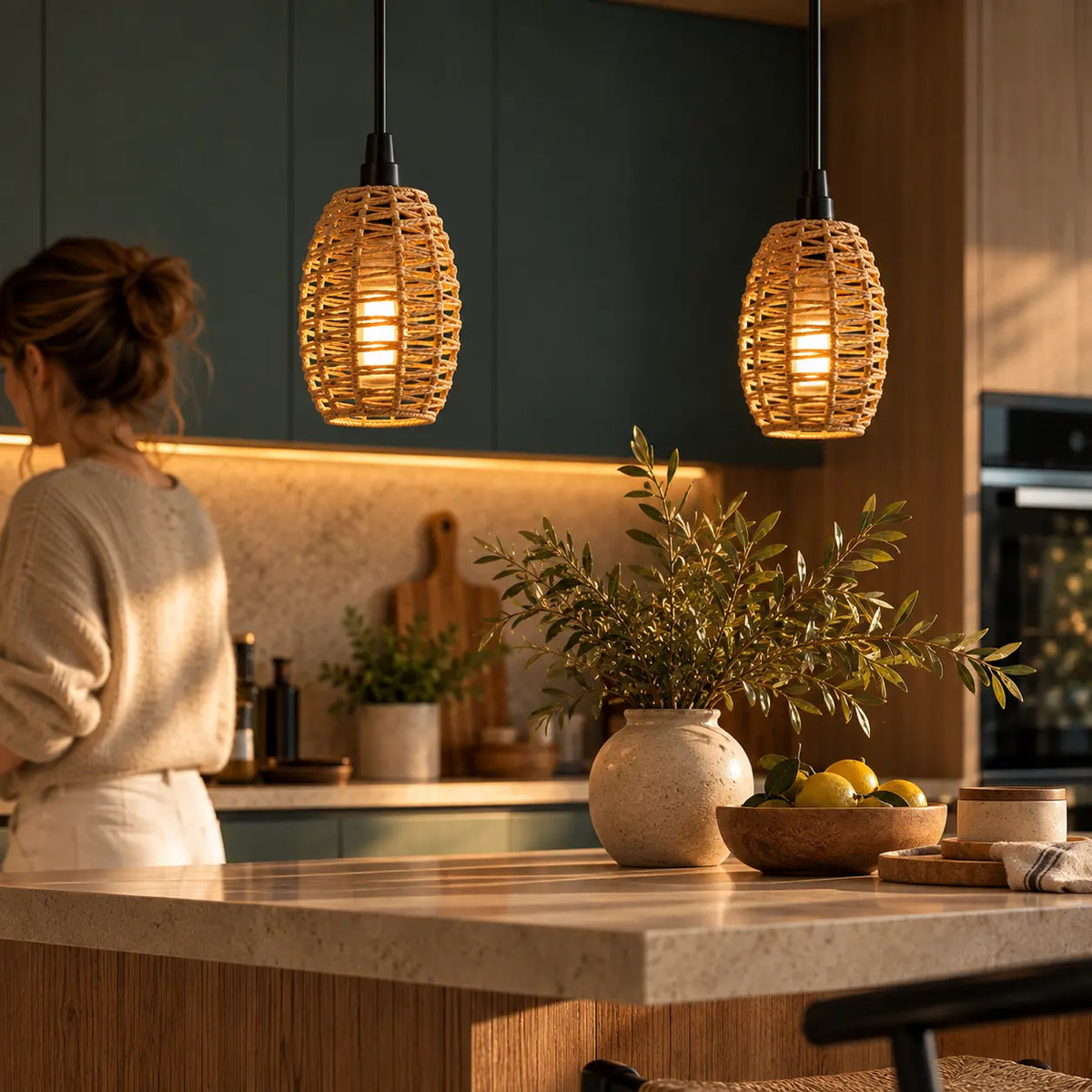 Suspension Bohème en Corde Tressée – Luminaire Naturel E27