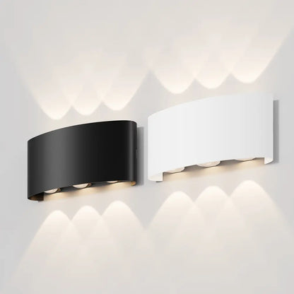 Applique murale extérieure LED étanche – Éclairage haut et bas moderne