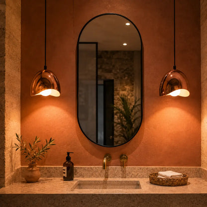 Suspension Métal Cuivré Rose Gold Design Nordique